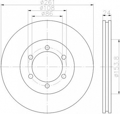 HELLA PAGID 8dd355117401 -  Тормозной диск